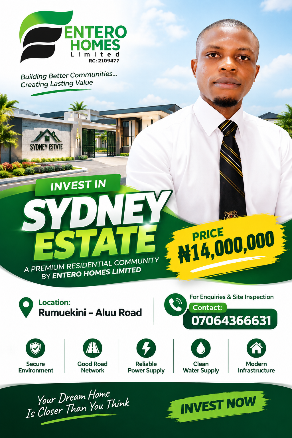 Sydney Estate Entero Homes flyer