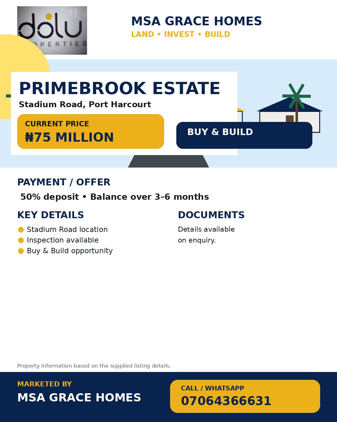 Primebrook Estate property flyer